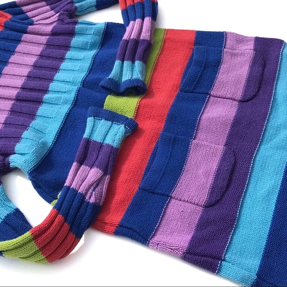 Children’s Place Striped Sweater Hoodie Dress - Picture 5 of 7